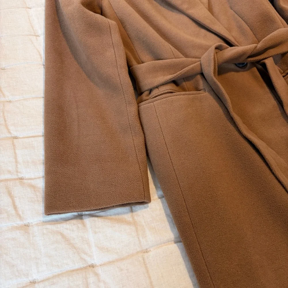 {a new day} Women's Tan Belted Coat - Picture 6 of 11